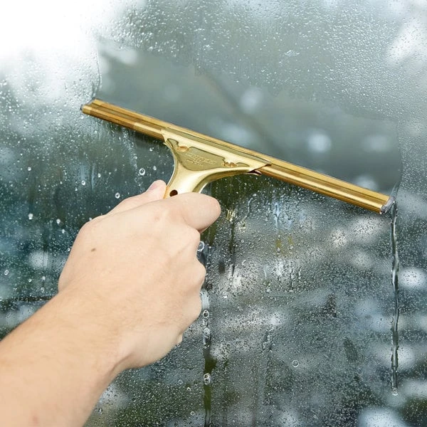 UngerĀ® Unger GS250 GoldenClip 10" Window Squeegee With Brass Handle