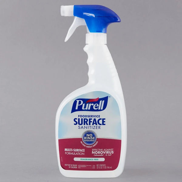PURELL® Purell 3341-03 1 Qt. / 32 Oz. Fragrance Free Foodservice Surface Sanitizer - 3/Case - Image 2