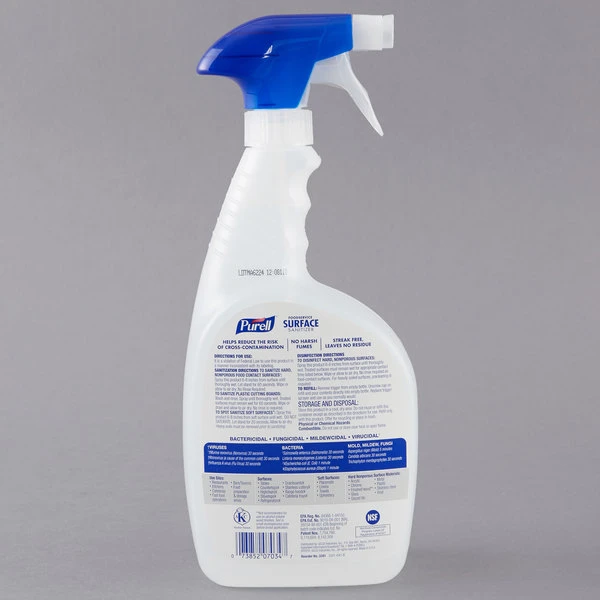 PURELL® Purell 3341-03 1 Qt. / 32 Oz. Fragrance Free Foodservice Surface Sanitizer - 3/Case - Image 3