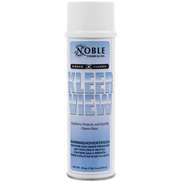 19 Oz. Noble Chemical Kleer View Glass Cleaner Aerosol (AMR A123) - Image 2
