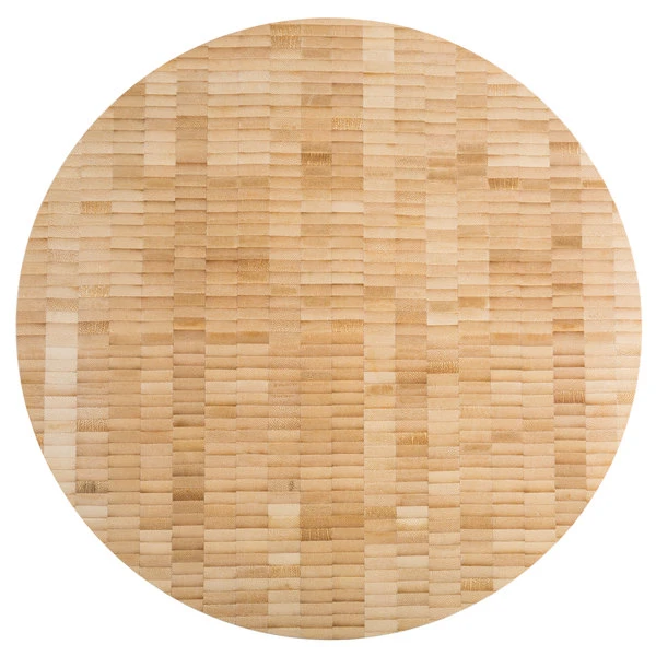 American Metalcraft B16 16" X 1 1/2" Bamboo Round Butcher Block Serving Board - Image 2