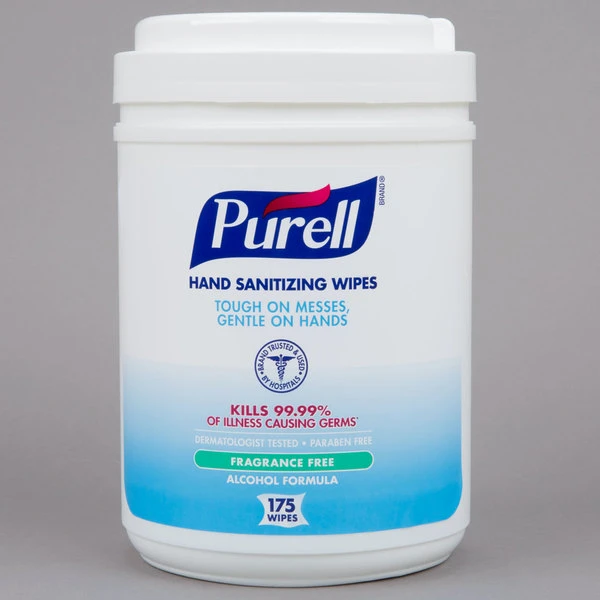 Purell® 9031-06 Alcohol Formulation Sanitizing Wipes 175 Count Canister - Image 2