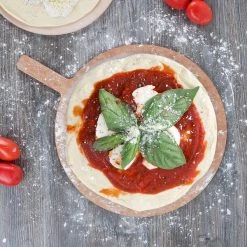 American Metalcraft 16" Round Pressed Natural Pizza Peel With 5" Handle MP1621