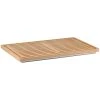 Frilich ETO000E001 Elegance 22 13/16" X 14 11/16" X 1 3/8" Wooden Bread Cutting Board With Stainless Steel Reservoir