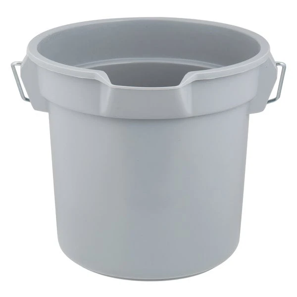 Rubbermaid FG261400GRAY BRUTE 14 Qt. Gray Round Bucket - Image 2