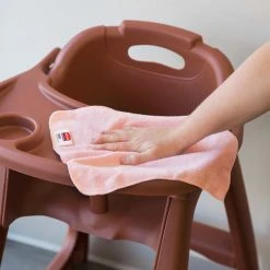 Rubbermaid 1820577 HYGEN Sanitizer Safe 12" X 12" Pink Microfiber Cloth - 24/Pack