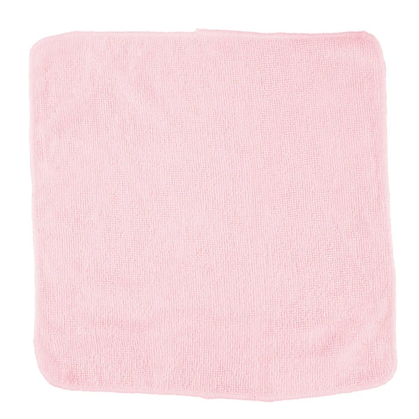 Rubbermaid 1820577 HYGEN Sanitizer Safe 12" X 12" Pink Microfiber Cloth - 24/Pack - Image 3