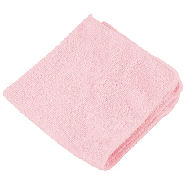 Rubbermaid 1820577 HYGEN Sanitizer Safe 12" X 12" Pink Microfiber Cloth - 24/Pack - Image 2