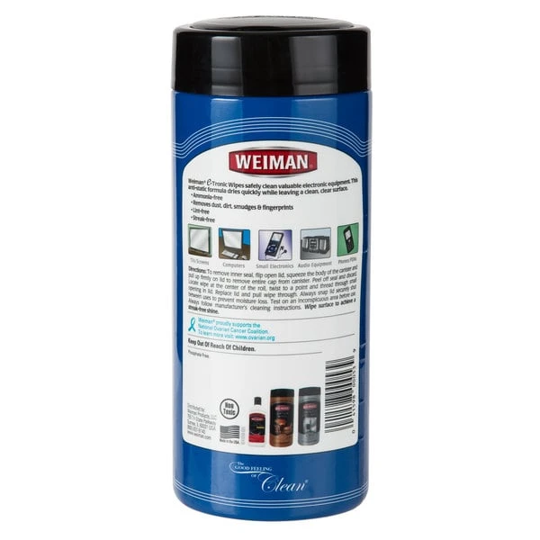 Weiman W93 30 Ct. E-Tronic Electronics Cleaning Wipes - 4/Case - Image 2