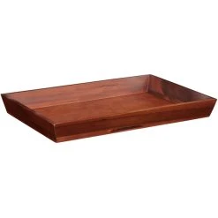 GET Enterprises WB-1812WD-W Urban Renewal 18 1/4" X 12" X 2" Walnut Rectangular Wood Tray