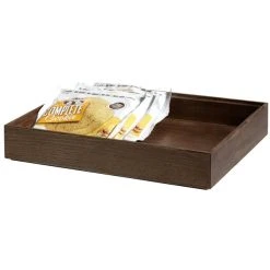 Frilich GET Enterprises WB-1292WD-GA Urban Renewal 12" X 9" X 2" Gray Ash Rectangular Stackable Wood Display Box