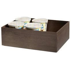 Frilich GET Enterprises WB-1294WD-GA Urban Renewal 12" X 9" X 4" Gray Ash Rectangular Stackable Wood Display Box