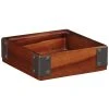 Frilich GET Enterprises WB-662WD-W Urban Renewal 6" X 6" X 2" Walnut Square Wood Display Box