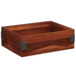 Frilich GET Enterprises WB-664WD-W Urban Renewal 6" X 6" X 4" Walnut Square Wood Display Box