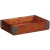 GET Enterprises WB-962WD-W Urban Renewal 9" X 6" X 2" Walnut Rectangular Stackable Wood Display Box
