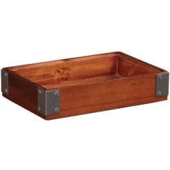 GET Enterprises WB-962WD-W Urban Renewal 9" X 6" X 2" Walnut Rectangular Stackable Wood Display Box