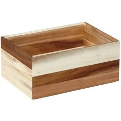GET Enterprises WB-964WD-UR Urban Renewal 9" X 6" X 4" Urban Rustic Rectangular Stackable Wood Display Box