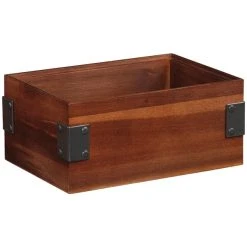GET Enterprises WB-964WD-W Urban Renewal 9" X 6" X 4" Walnut Rectangular Stackable Wood Display Box