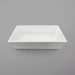 GET Enterprises GET WDT-002-WW 18" X 12" X 4" White Wood Rectangular Tray