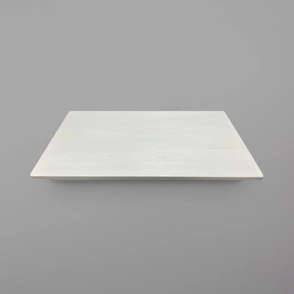 GET Enterprises GET WDT-003-WW 18" X 12" Flat White Wood Rectangular Tray