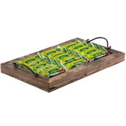 GET Enterprises GET WB-1912-RWD Reclaimed Wood Rectangular Serving Tray With Metal Handles
