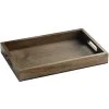 GET Enterprises GET WD-13-ASH Taproot 14 1/4" X 9 1/2" Walled Ash Wood Serving Tray With Handles