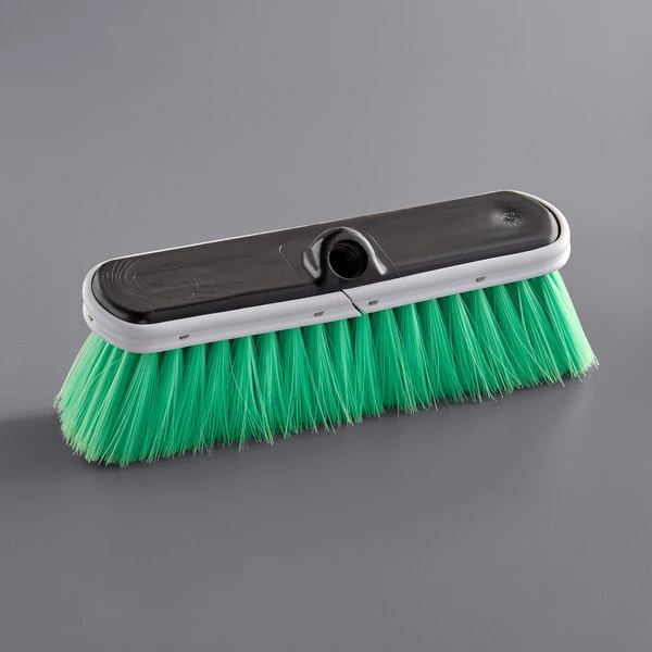 Carlisle 3646875 Flo Thru 10" Green Flagged Vehicle And Wall Cleaning Brush - Image 2