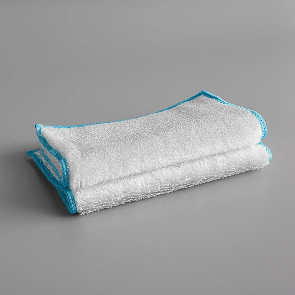 Puracycle 702443579869 Remarkable 9" X 7" White 100% Bamboo Multi-Purpose Microfiber Cloth - 2/Pack - Image 2