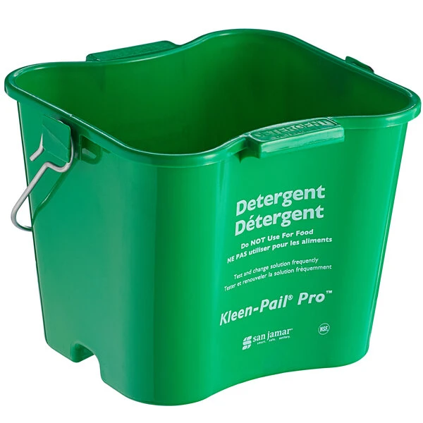 San Jamar KPP97GN 3 Qt. Green Cleaning Kleen-Pail Pro - Image 2