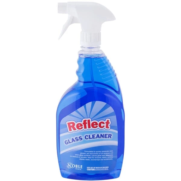 Noble Chemical 1 Qt. / 32 Oz. Reflect Glass / Multi-Surface Cleaner - 12/Case - Image 2