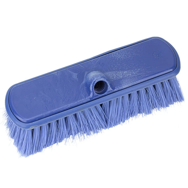 Carlisle 40050EC14 Sparta Flo Thru 9 1/2" Blue Flagged Vehicle And Wall Cleaning Brush