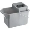 Rubbermaid FG619400STL 15 Qt. Gray Pail And Mop Strainer Combo