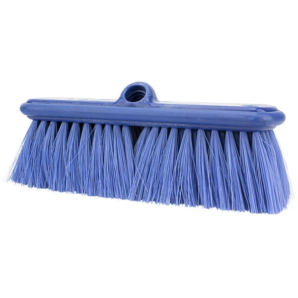 Carlisle 40050EC14 Sparta Flo Thru 9 1/2" Blue Flagged Vehicle And Wall Cleaning Brush - Image 2