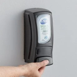 Dial® Dial DIA98592 Eco-Smart 15 Oz. Black Manual Hand Soap / Amenity Dispenser