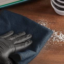 Lavex Janitorial 16" X 16" Black Microfiber General Purpose Cloth - 12/Pack