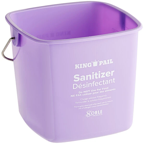Noble Products King-Pail 3 Qt. Purple Allergen-Free Sanitizing Pail - Image 2