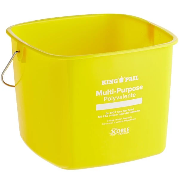 Noble Products King-Pail 8 Qt. Yellow Cleaning Pail - Image 2