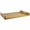 Front Of The House 26" X 18" X 2" Bamboo Rectangular Serving Tray With Straight Handles - 2/Case
