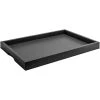Front Of The House 19" X 13" X 1 1/2" Black Bamboo Rectangular Serving Tray - 4/Case