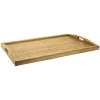 Front Of The House 26" X 18" X 2" Bamboo Rectangular Serving Tray With Curved Handles RRT003BBB10 - 2/Case