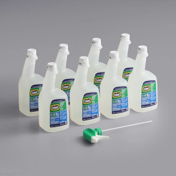 Comet 22569 Disinfecting / Sanitizing Bathroom Cleaner Ready-to-Use Bottles With Foil Seal 32 Oz. - 8/Case - Image 2