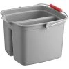 Rubbermaid FG261700GRAY 17 Qt. Divided Gray Bucket