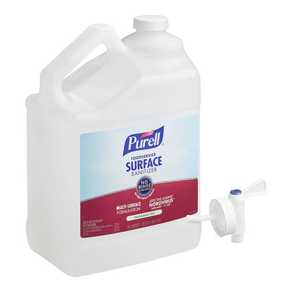 PURELL® Purell 4341-04 1 Gallon / 128 Oz. Fragrance-Free Foodservice Surface Sanitizer - 4/Case