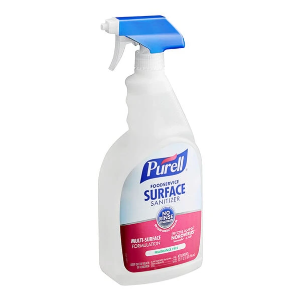 PURELL® Purell 3341-06-RTL 1 Qt. / 32 Oz. Fragrance Free Foodservice Surface Sanitizer - 6/Case