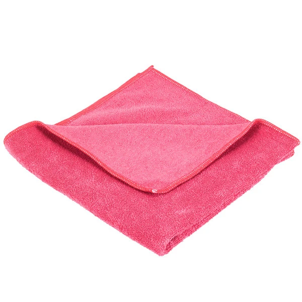 UngerĀ® Unger MB40R SmartColor MicroWipe 16" X 16" Red Medium-Duty Microfiber Cleaning Cloth - 10/Pack - Image 2