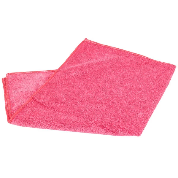 UngerĀ® Unger MB40R SmartColor MicroWipe 16" X 16" Red Medium-Duty Microfiber Cleaning Cloth - 10/Pack - Image 3