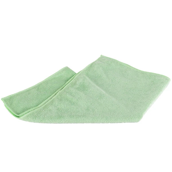 UngerĀ® Unger MB400 SmartColor MicroWipe 16" X 16" Green Medium-Duty Microfiber Cleaning Cloth - 10/Pack - Image 3