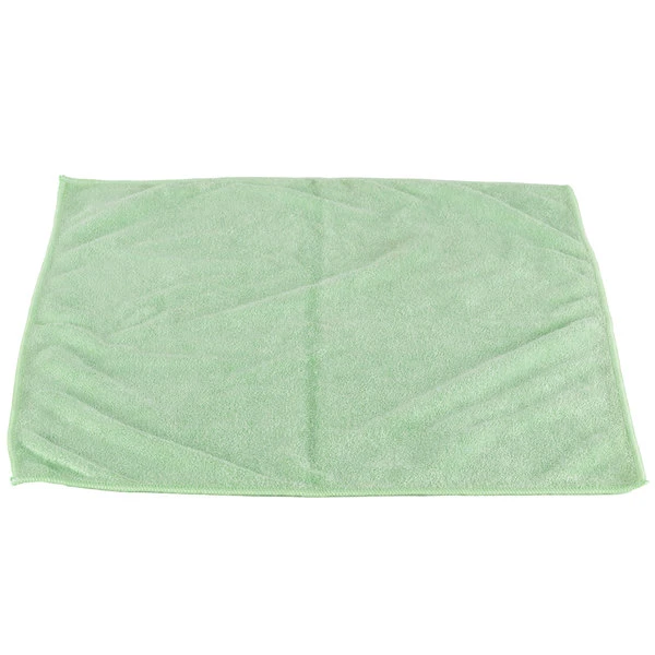 UngerĀ® Unger MB400 SmartColor MicroWipe 16" X 16" Green Medium-Duty Microfiber Cleaning Cloth - 10/Pack - Image 5