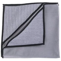 Unger® Unger MN40U Ninja MicroWipe 16" X 16" Gray And Black Premium Microfiber Cleaning Cloth - 5/Pack