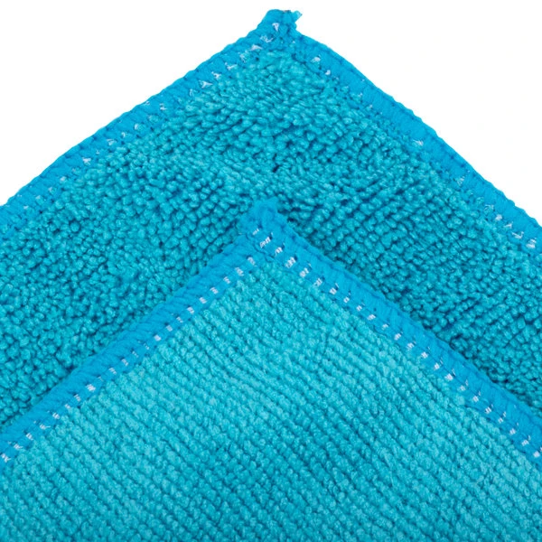 Unger® Unger MC40B SmartColor MicroWipe 16" X 16" Blue Light-Duty Microfiber Cleaning Cloth - 10/Pack - Image 5